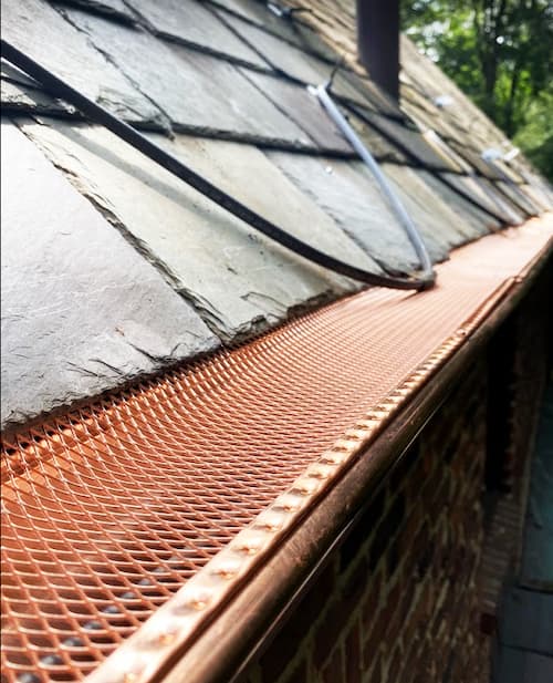 George Seamless Copper Gutter Installation