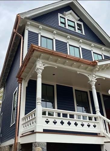 Georges Seamless Copper Gutter Installation